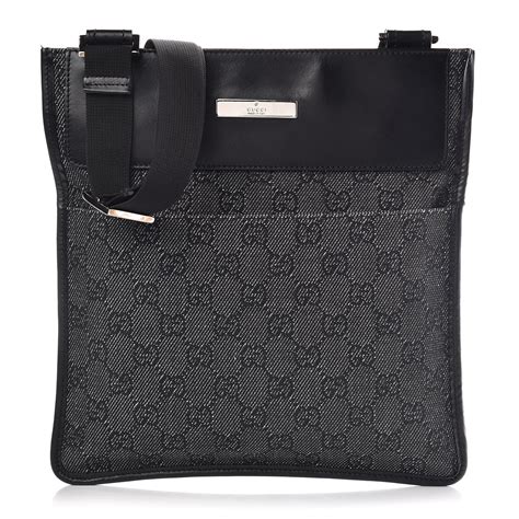 gucci cross over bag black|Gucci denim crossbody bag.